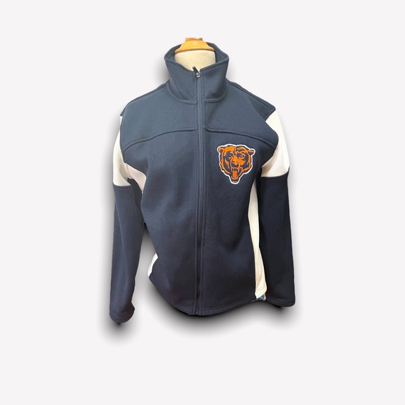 - NFL CHICAGO BEARS WAFFLE WEAVE FLEECE LINED COAT SZ SMALL - Picture 6 of 8